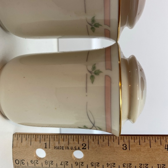 Used Lenox Rose Manor Pink Salt & Pepper - Picture 6 of 6